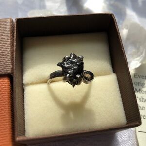 Meteor Ring w Smokey Quartz Sterling